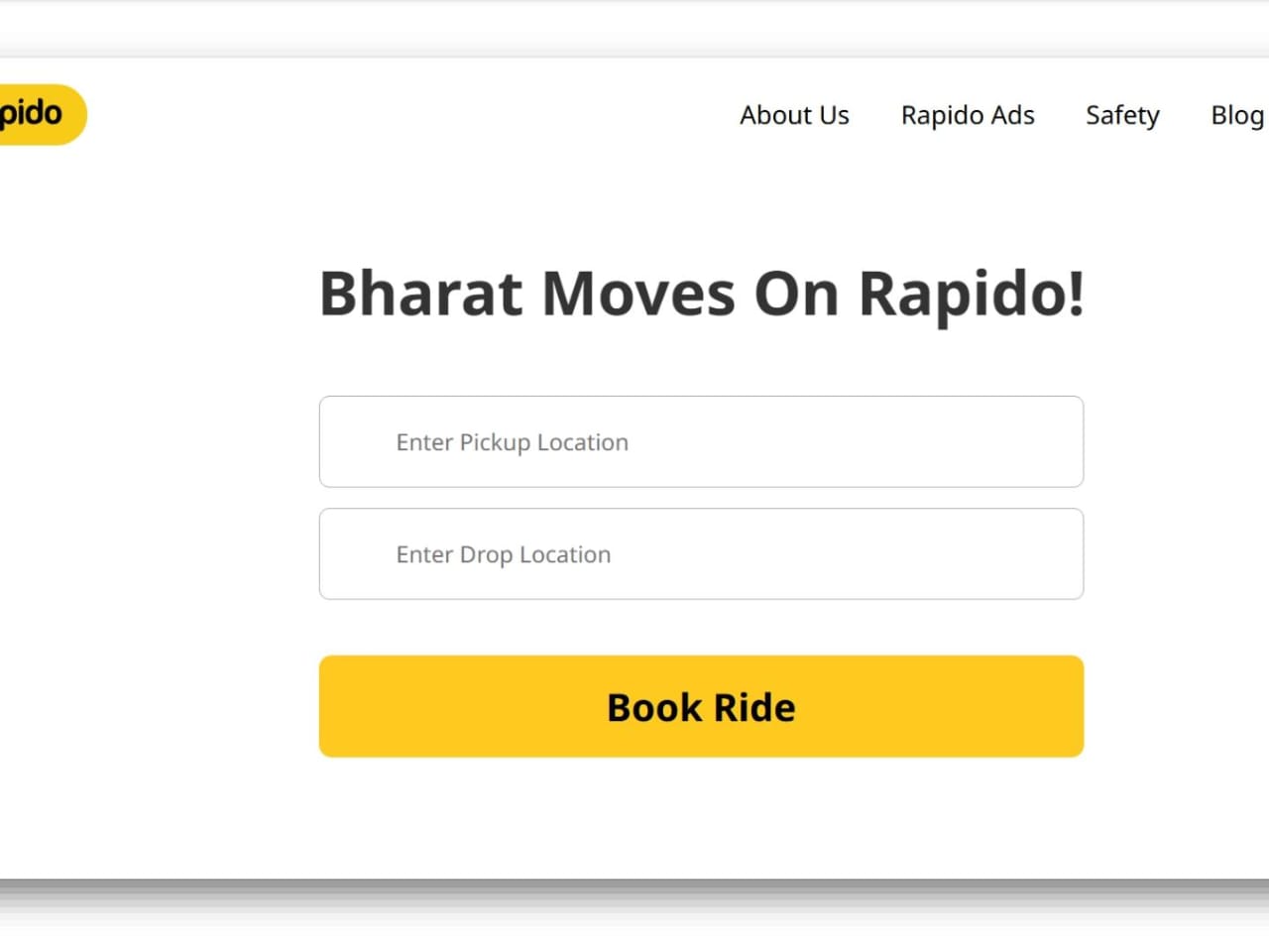 Rapido Project Screenshot